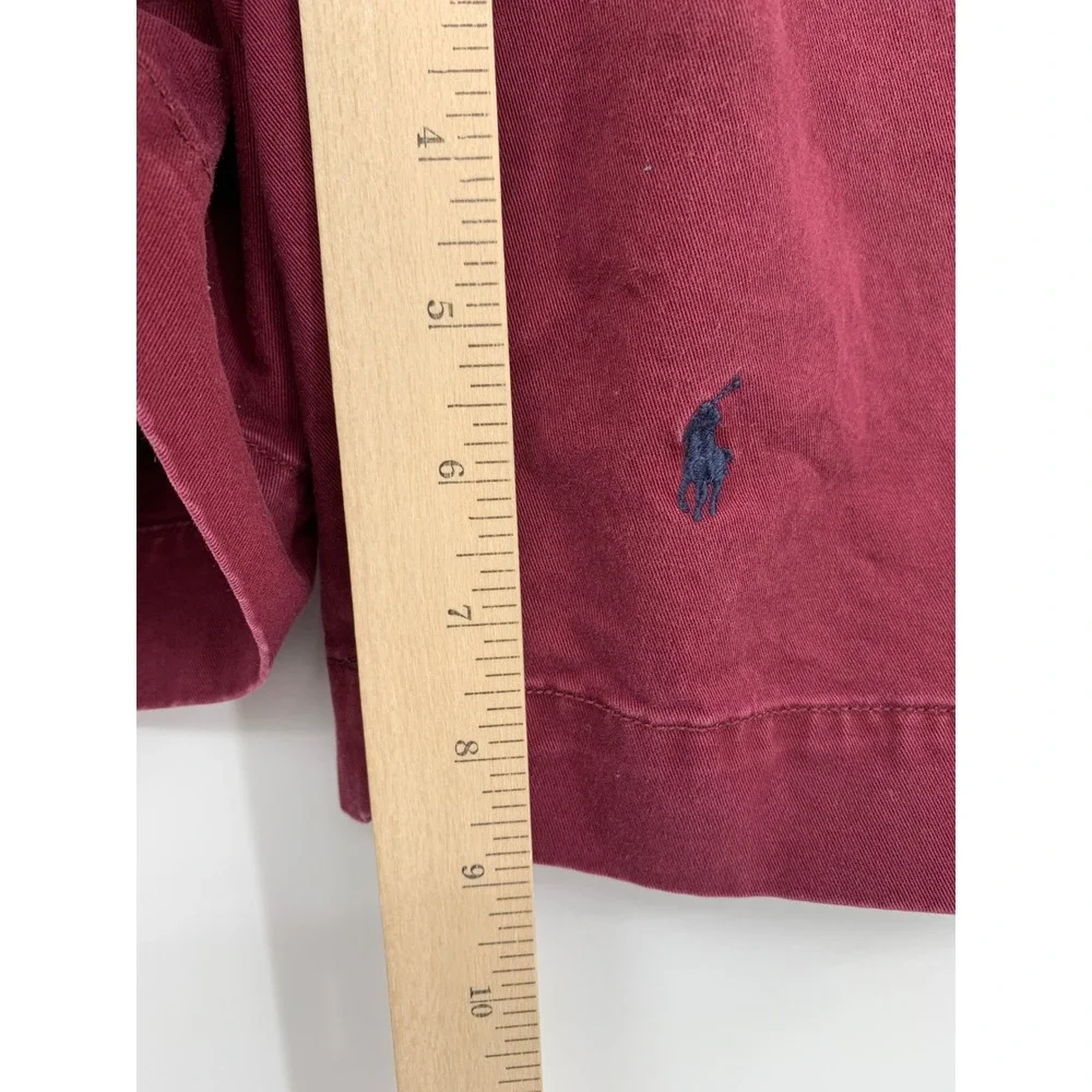 Polo Ralph Lauren Shorts Mens 29 Burgundy All Over Pony Stretch Classic Chino